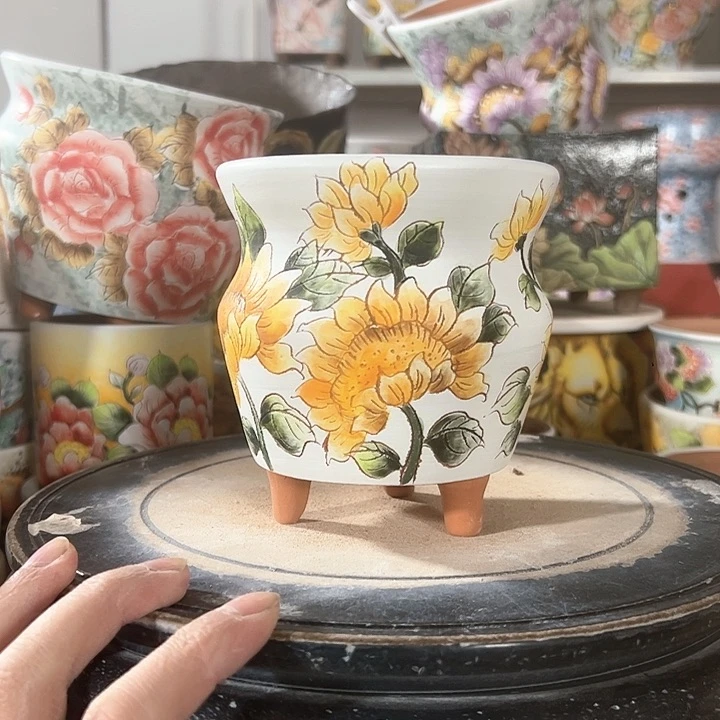 景德镇市昌江区手绘花盆满38包邮