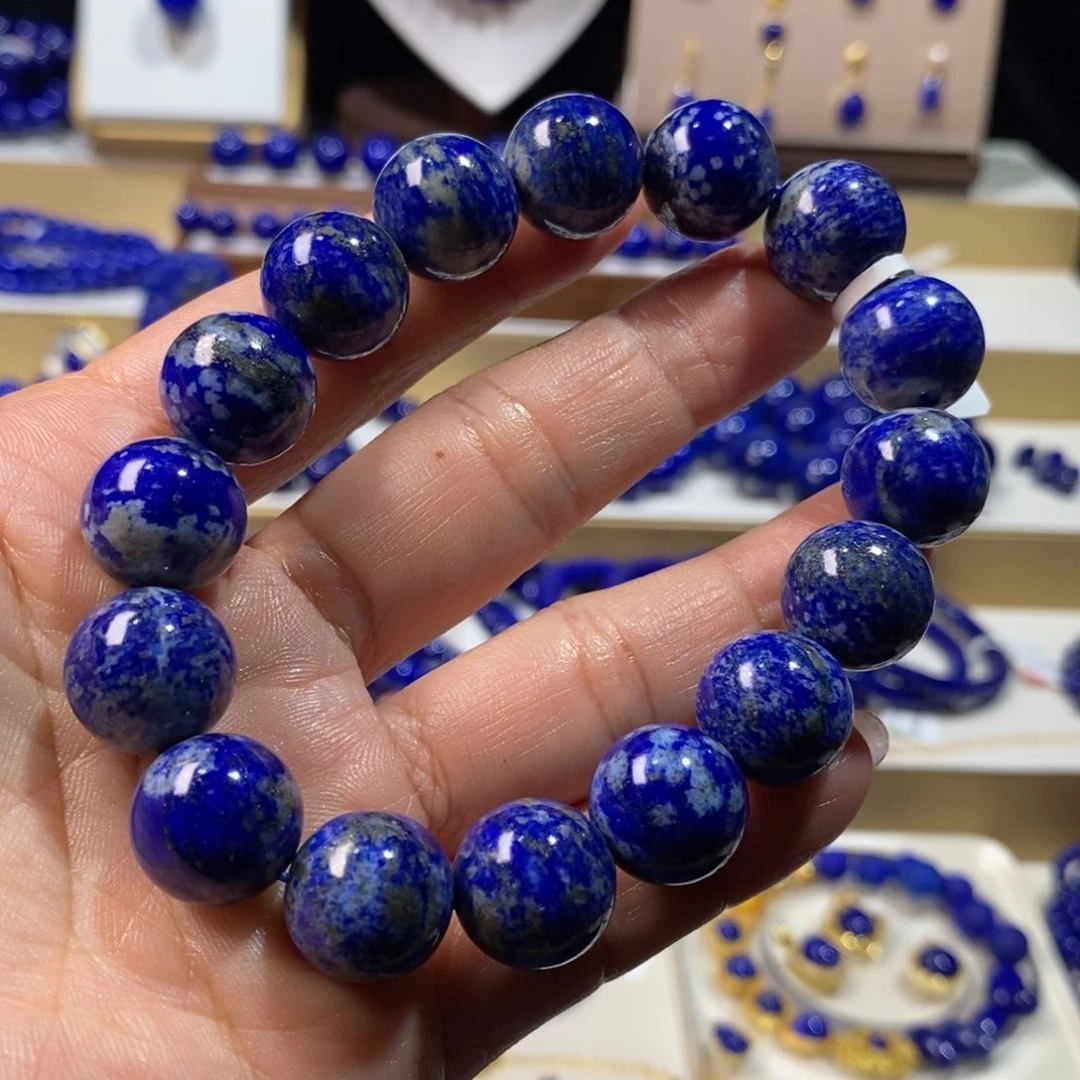 青金石未镶嵌手串14+m