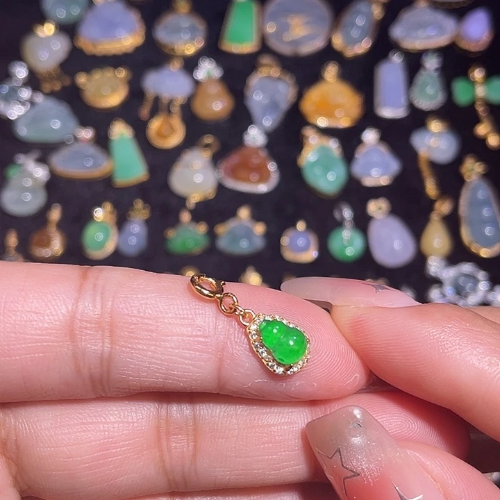 翡翠银S925镶嵌颈饰