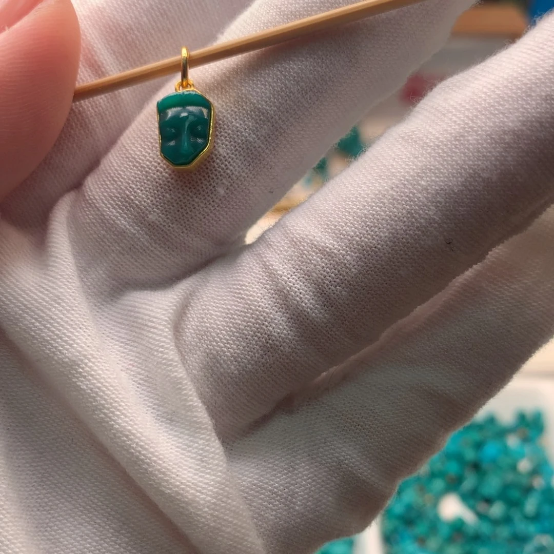 绿松石18K金镶嵌配饰