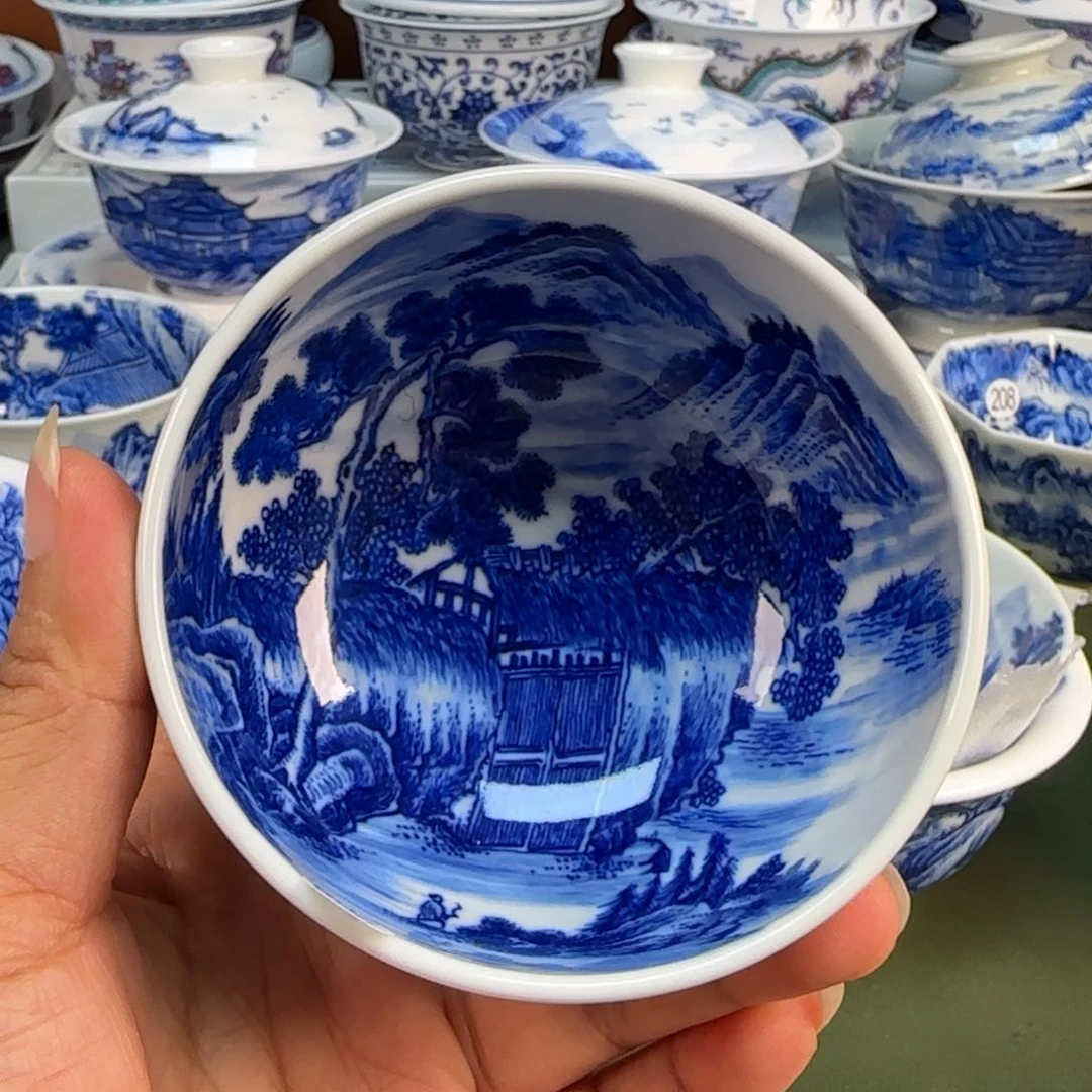 景德镇纯手绘茶具圆圆268