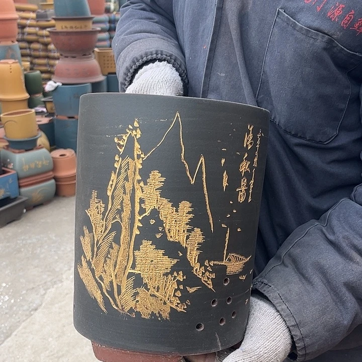 紫砂花盆紫砂花盆盆栽