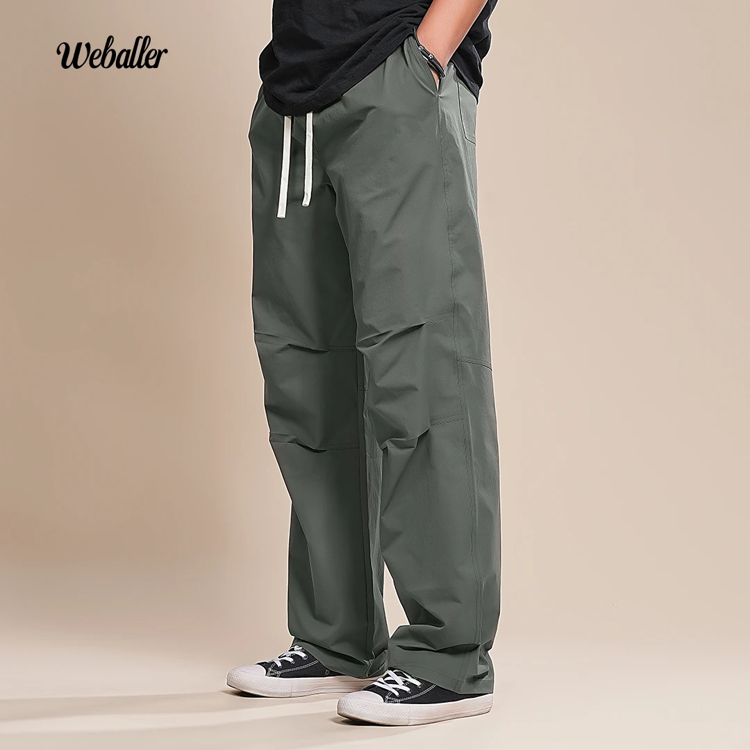 WEBALLER 户外伞兵裤男休闲阔腿裤工装裤徒步登山直筒休闲裤