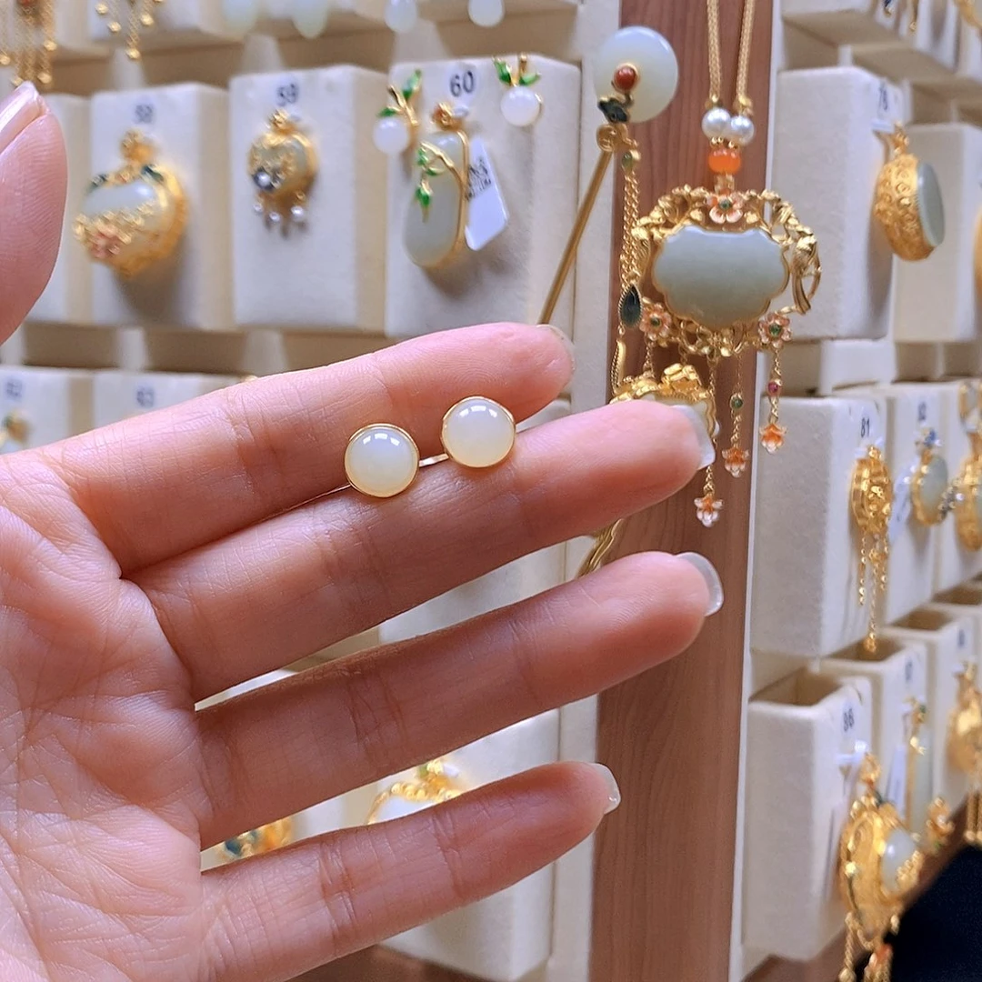 和田玉银S925镶嵌颈饰