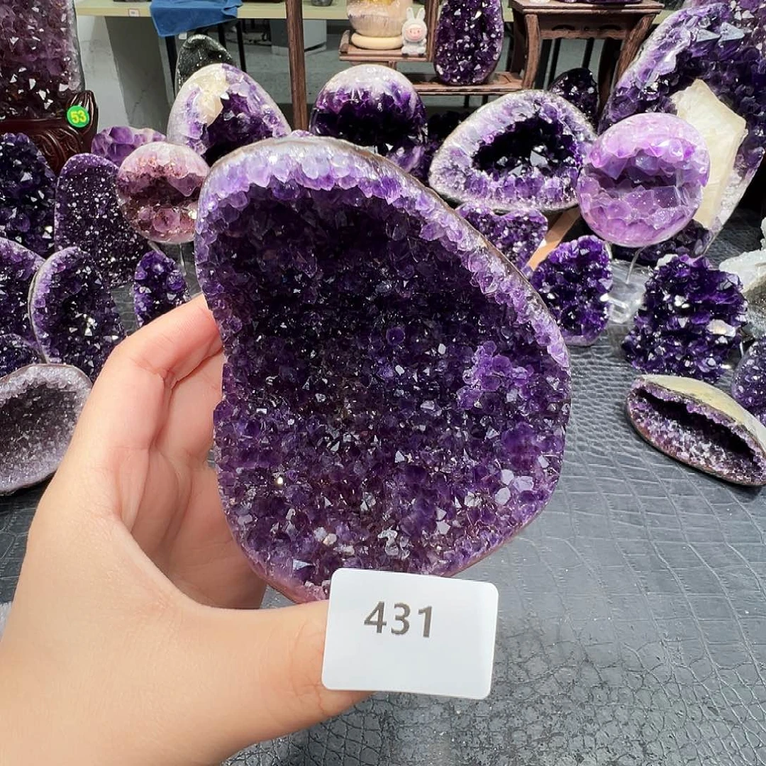 紫晶珠宝半成品未镶嵌