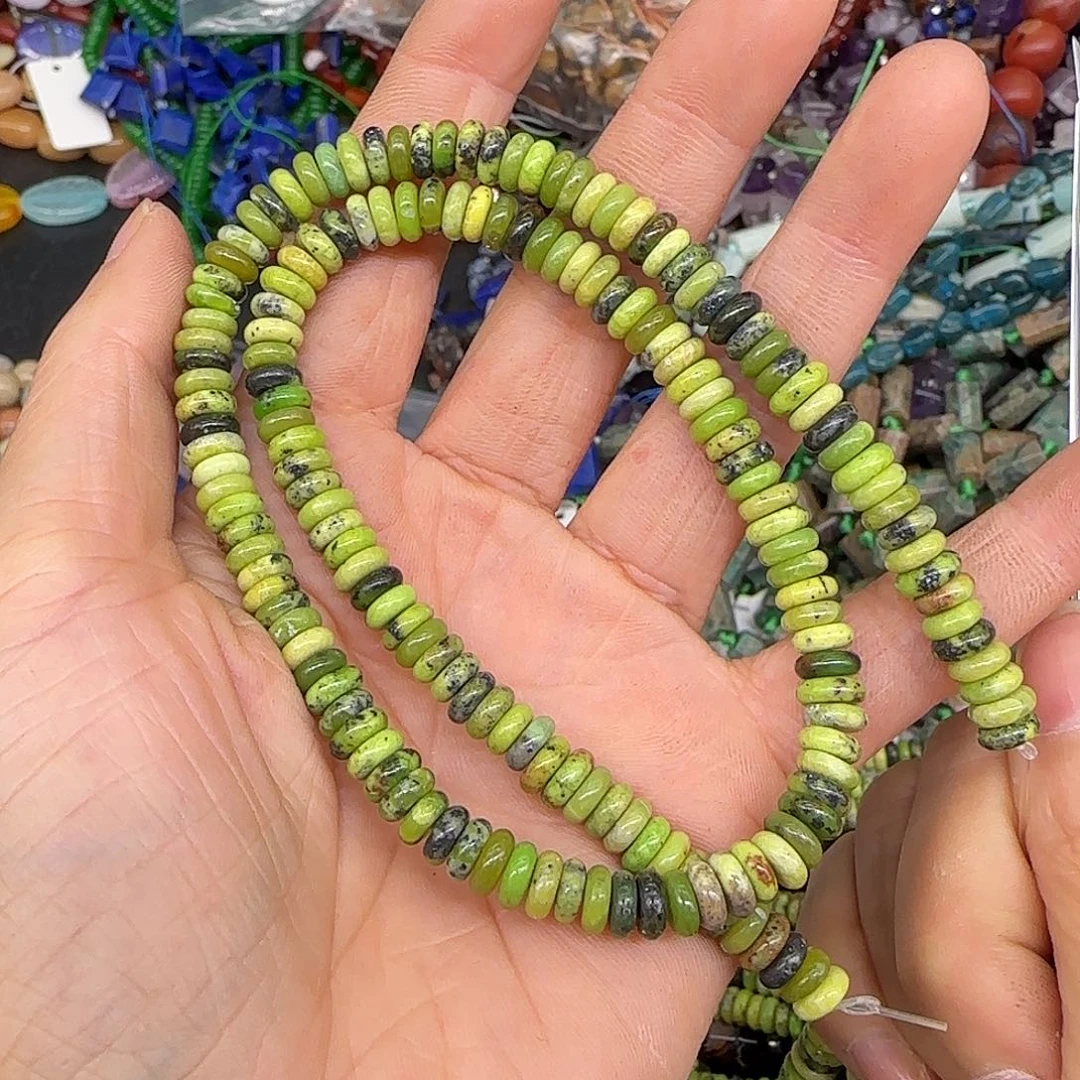 玛瑙/玉髓合金珠宝半成品绿澳宝6mm一条