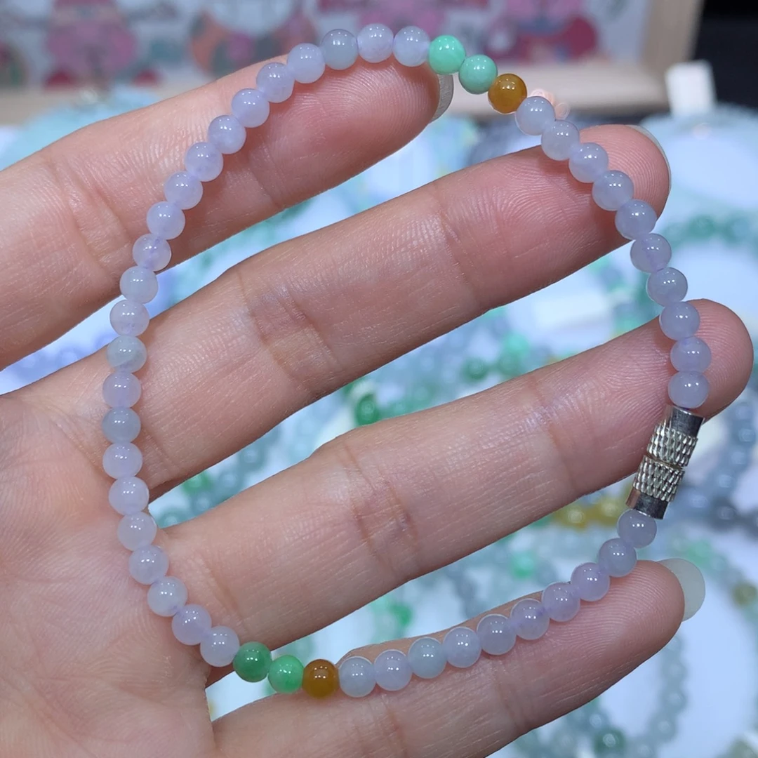 翡翠未镶嵌手链天然