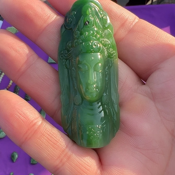 和田玉（碧玉）未镶嵌吊坠(不含链)