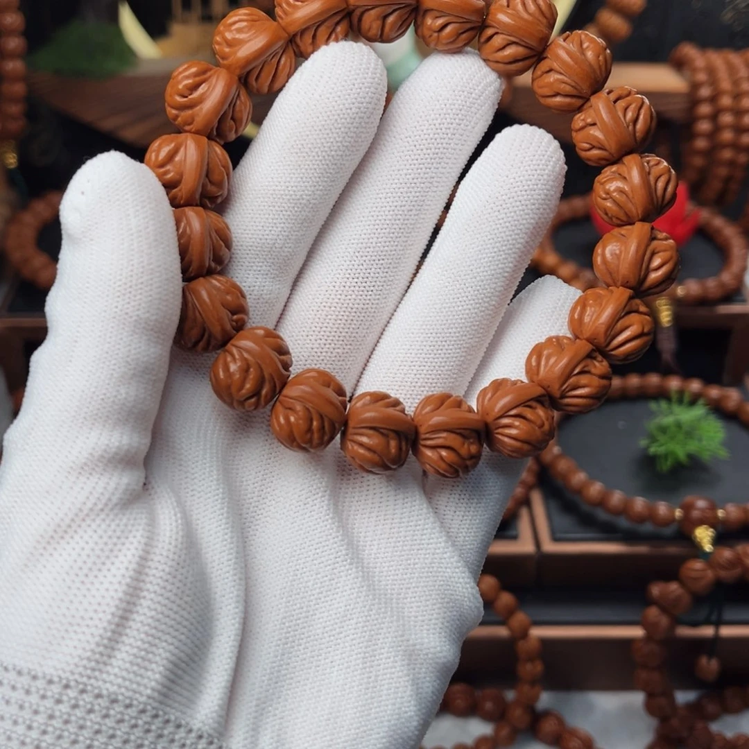 吊坠桃核心**水15双脊龙手串