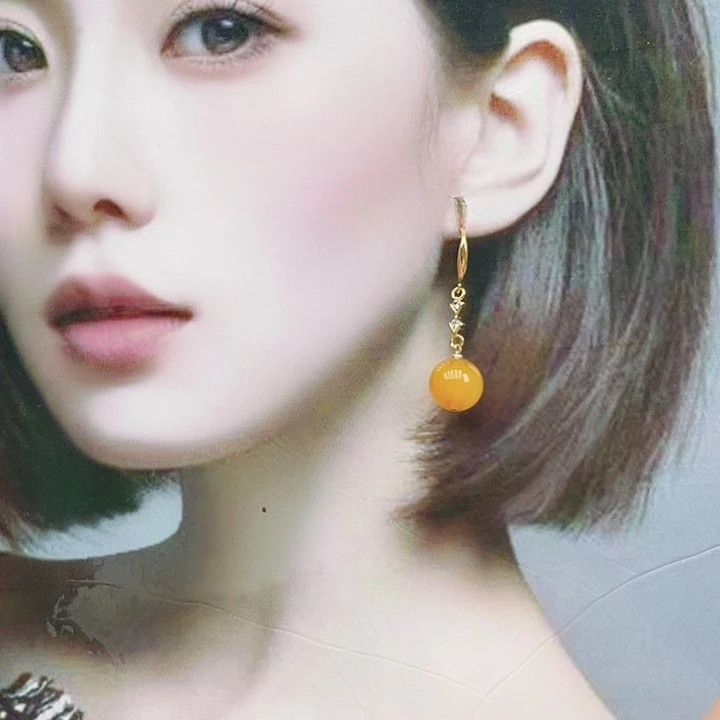 玛瑙/玉髓耳钉合金