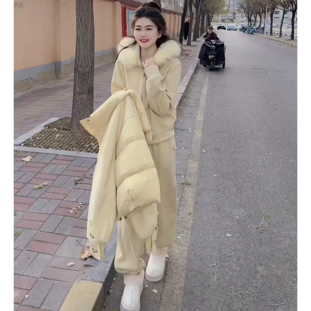 『简约休闲A』X时尚百搭休闲舒适拼色简约潮流套装9981