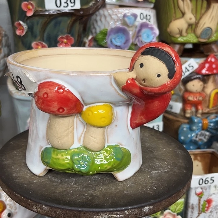 紫砂花盆粗陶材质多肉花盆