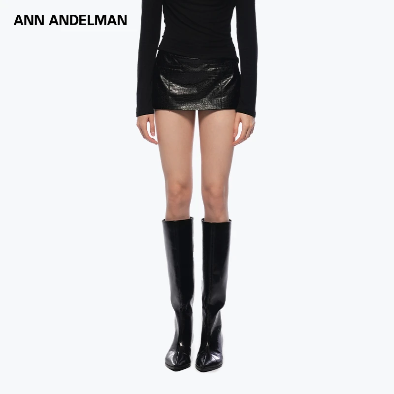ANN ANDELMAN 25秋冬 时尚设计鳄鱼皮修身半身裙裤