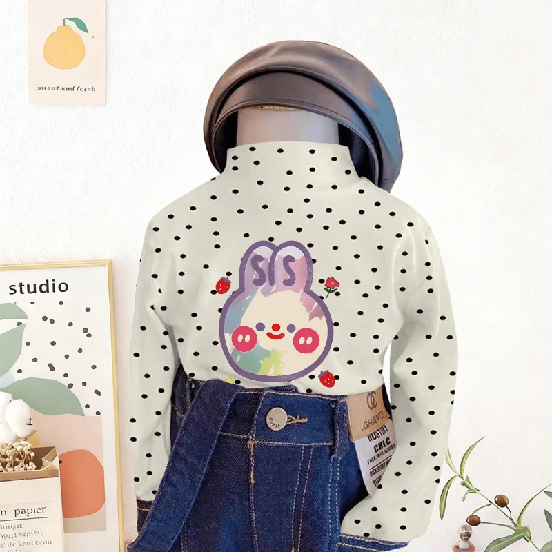 儿童新款德绒秋冬贴身打底衫男女童磨毛保暖中小童中领内搭t恤潮