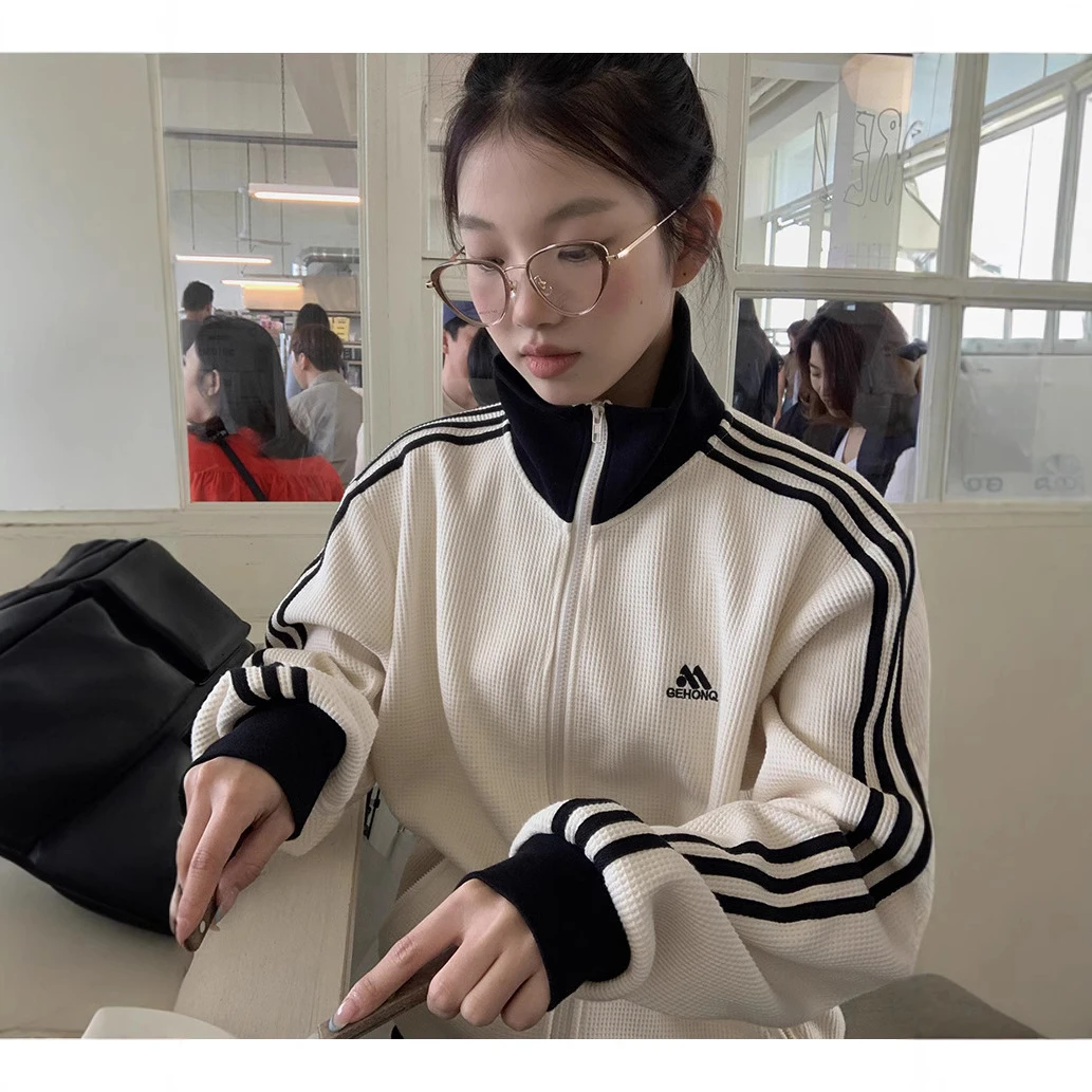 美式复古上衣oversize棒球服红人馆外套女春秋季2025新款