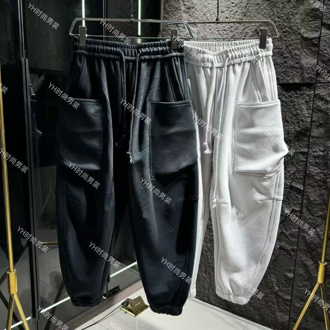 冬季新款高智淡人时尚潮流工装设计感休闲卫裤宽松大口袋百搭长裤