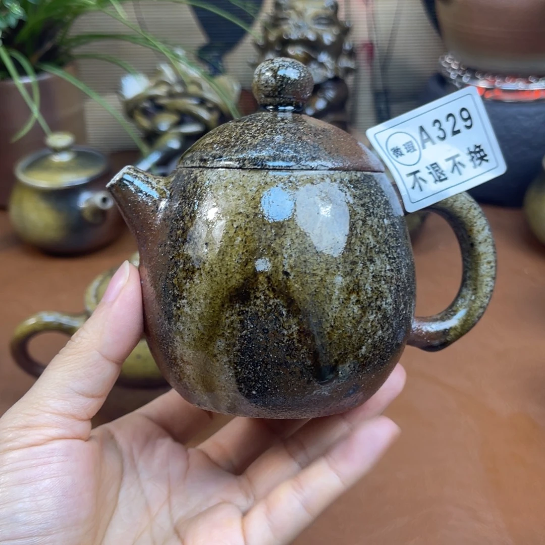 微瑕柴烧粗陶壶一物一拍200
