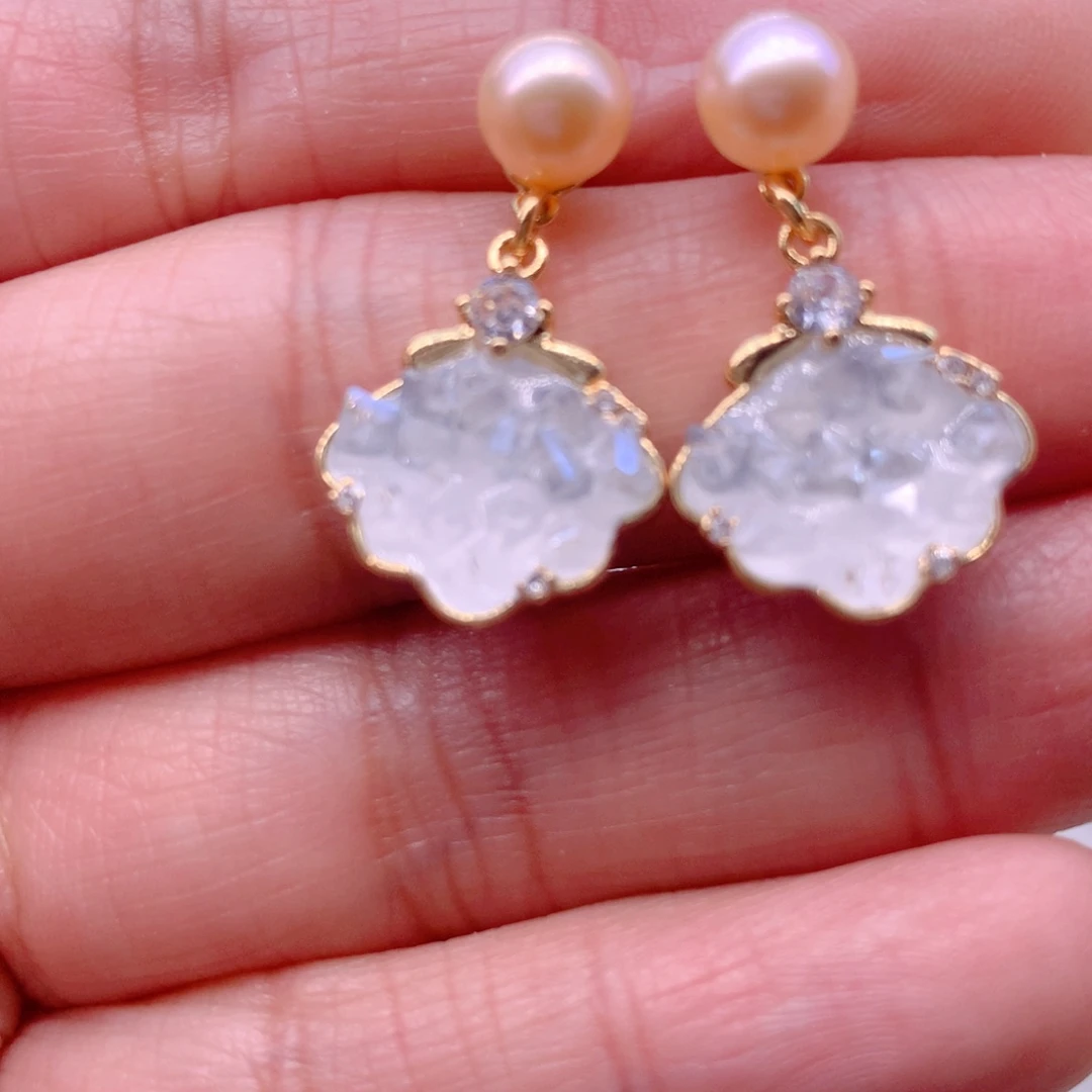 耳饰淡水珍珠合金