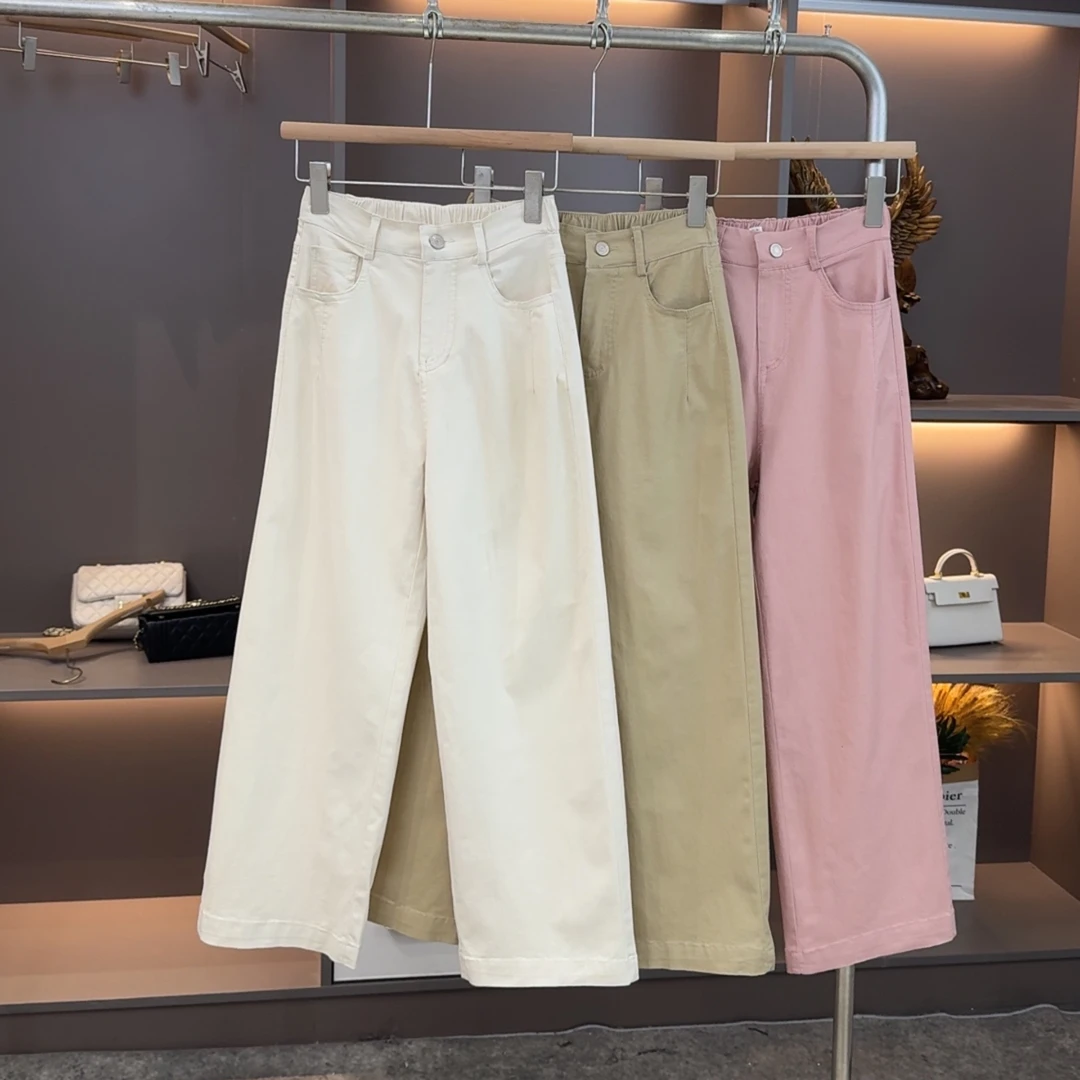 春夏新款百搭遮肉显瘦窄版直筒裤女裤女减龄高腰休闲牛仔九分裤