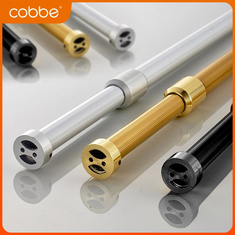 衣柜拉伸挂衣杆伸缩加厚铝合金挂杆衣橱里面不锈钢横杆