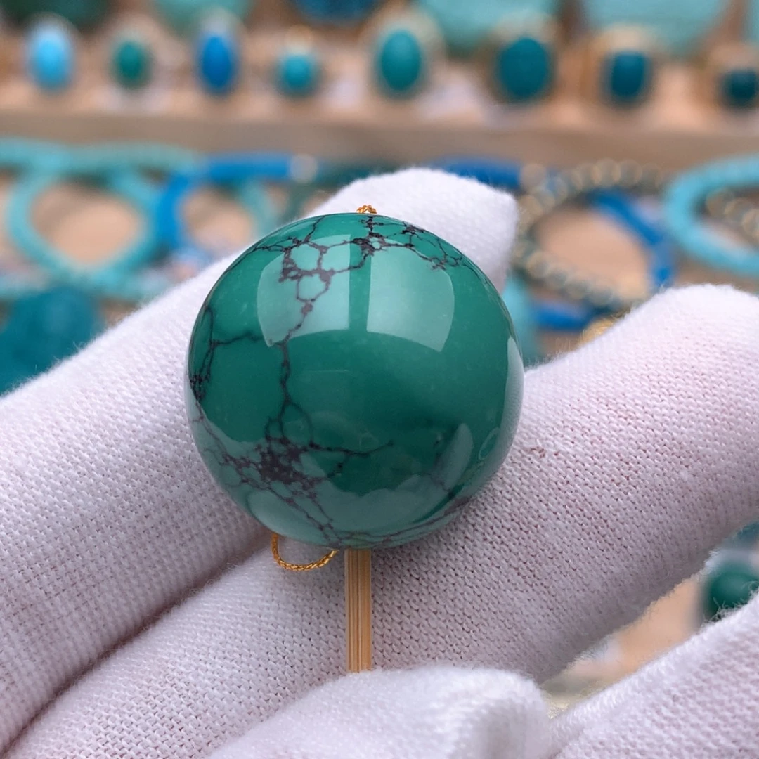 绿松石未镶嵌珠宝奇石20.6mm