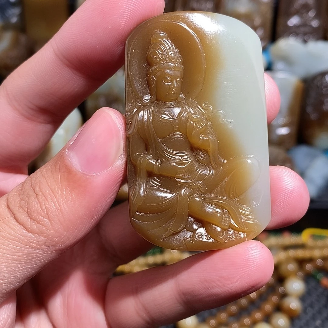 和田玉未镶嵌挂件