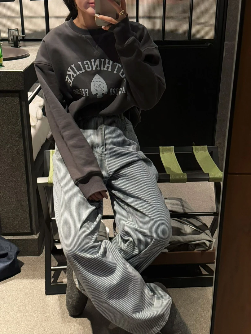 韩国定制扑克脸毛圈棉卫衣