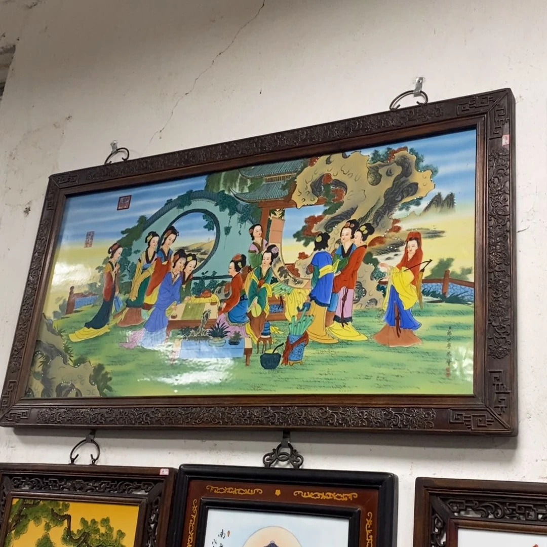 瓷片123*68 景德镇瓷板画柴窑烧制