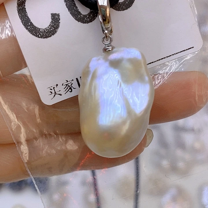 银S925镶嵌颈饰淡水珍珠