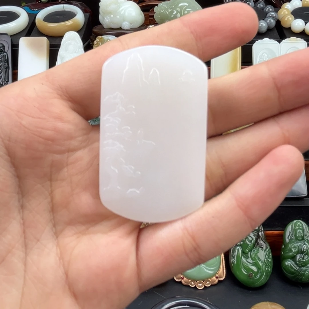 和田玉未镶嵌挂件