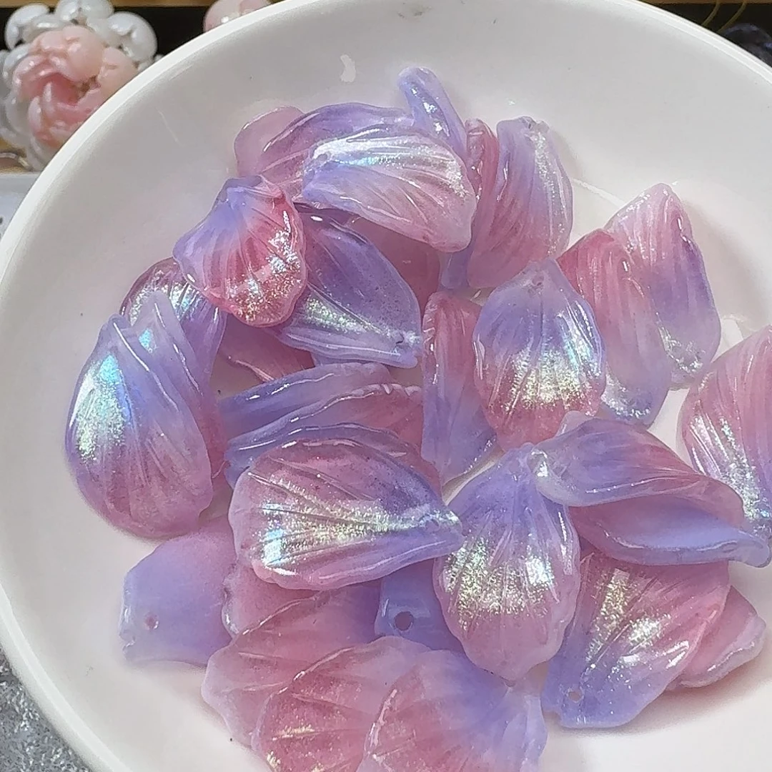 玻璃245号 榛子叶  五十个