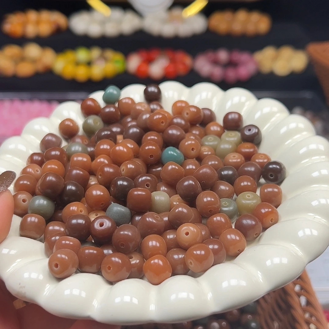 手串菩提根/象牙果卡0老料咖多宝桶200颗