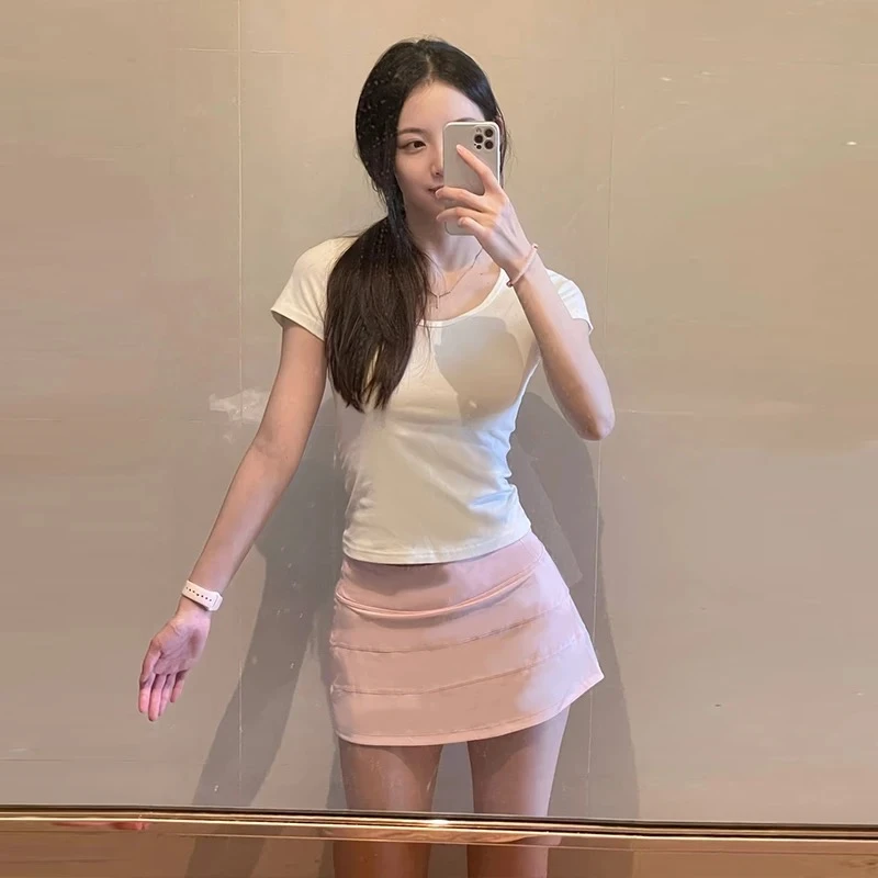 夏日网球裙 中腰运动百褶短裙 2832