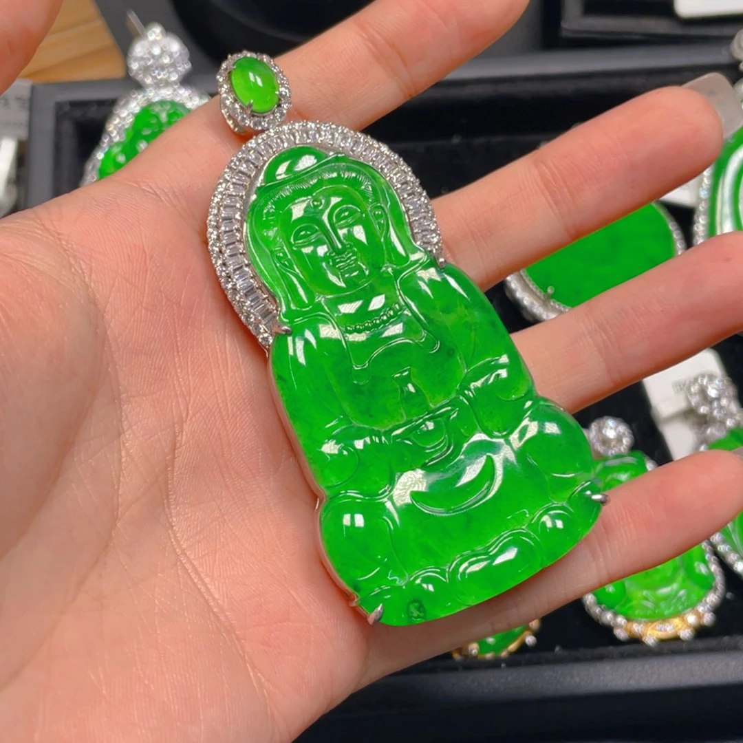 翡翠未镶嵌吊坠(不含链)