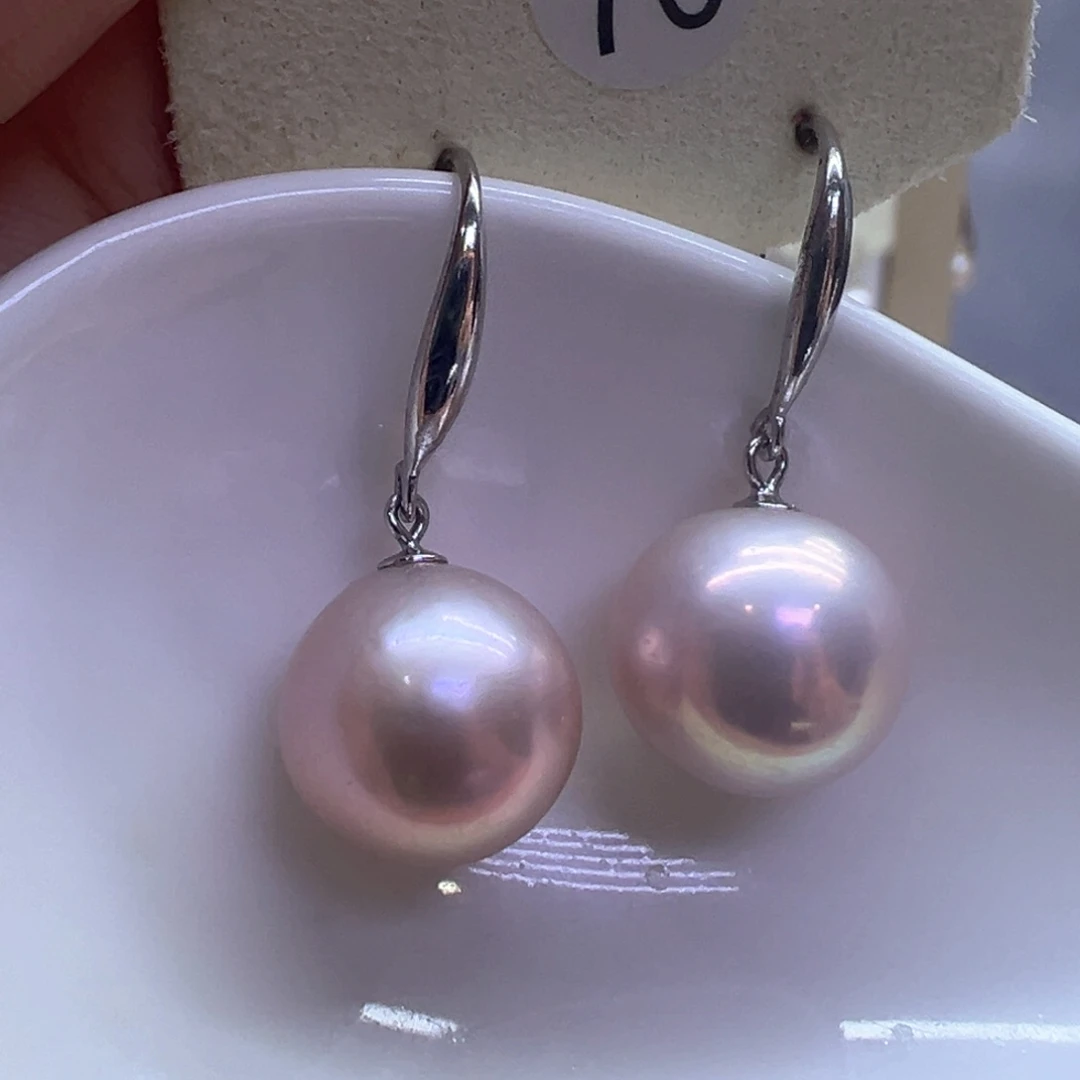 银S925镶嵌淡水珍珠耳饰