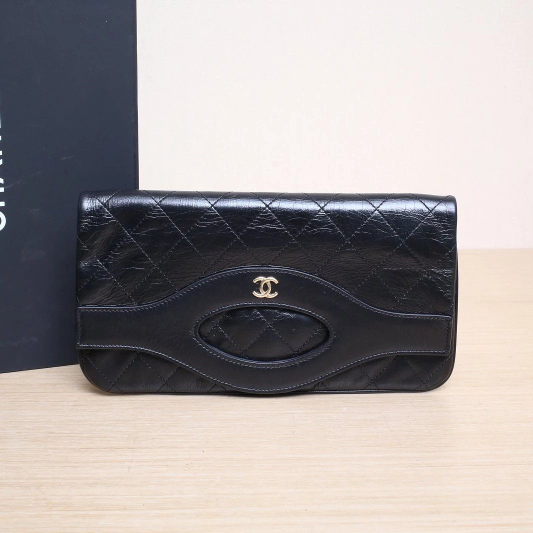 99新 Chanel/香奈儿 【娇】活动皮革C29开31bag 横版手拿包 867962