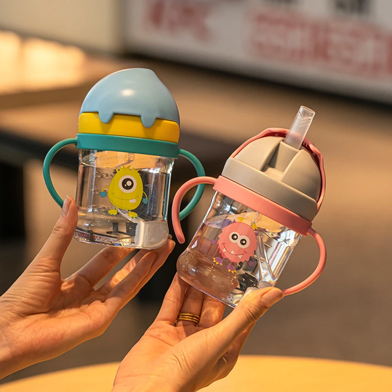 水壶儿童吸管杯母婴用品耐摔宝宝学饮杯婴儿专用吸力球水杯外贸
