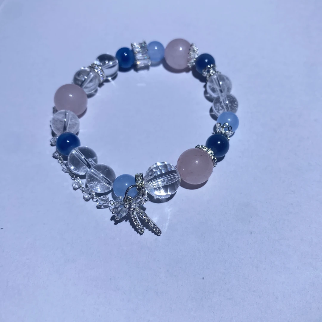 天然精美三色水晶手串多样性发货