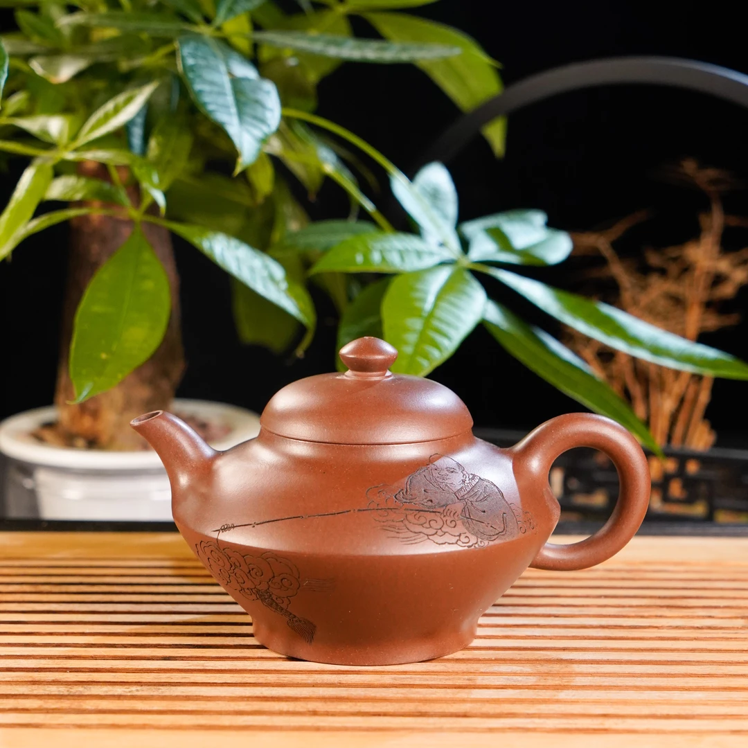GS34-044  周莹    宜兴手工紫砂   高合欢  钓云