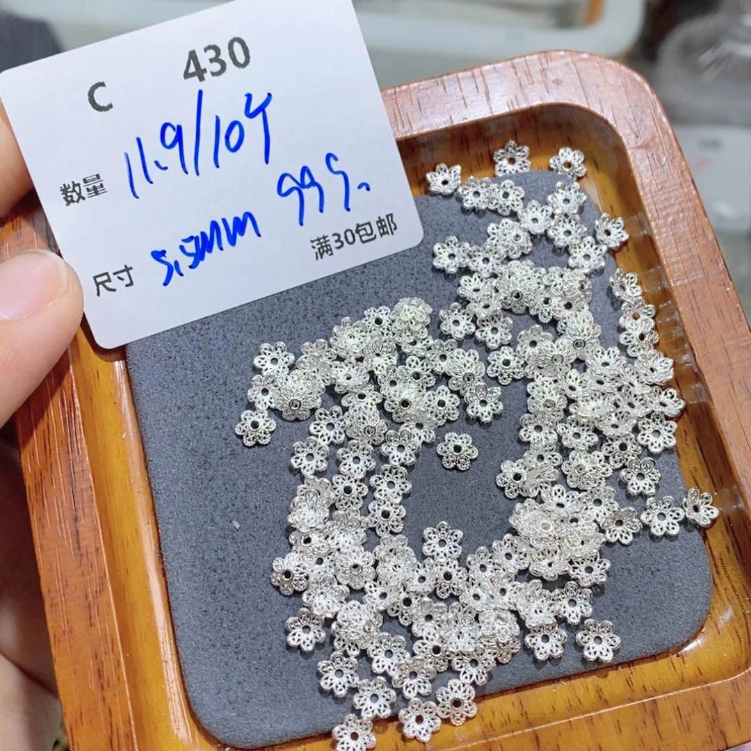 水晶珠宝半成品银S925镶嵌C430