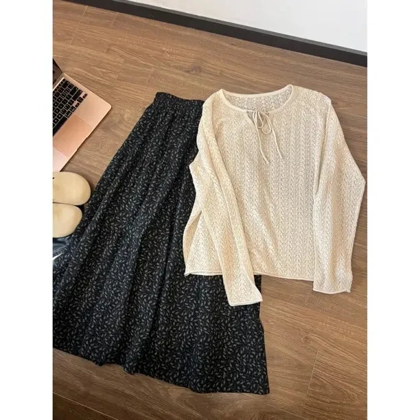 （秋日落叶）两色秋冬款磨毛半身裙显瘦时尚中长款A字裙2025法式