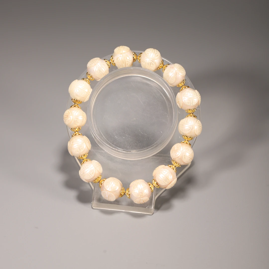 Lot06清代 寿字纹珍珠摆件