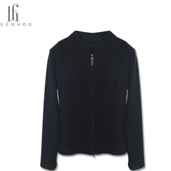 粉和半高领拉链秋冬天丝混纺修容卫衣55SG7662