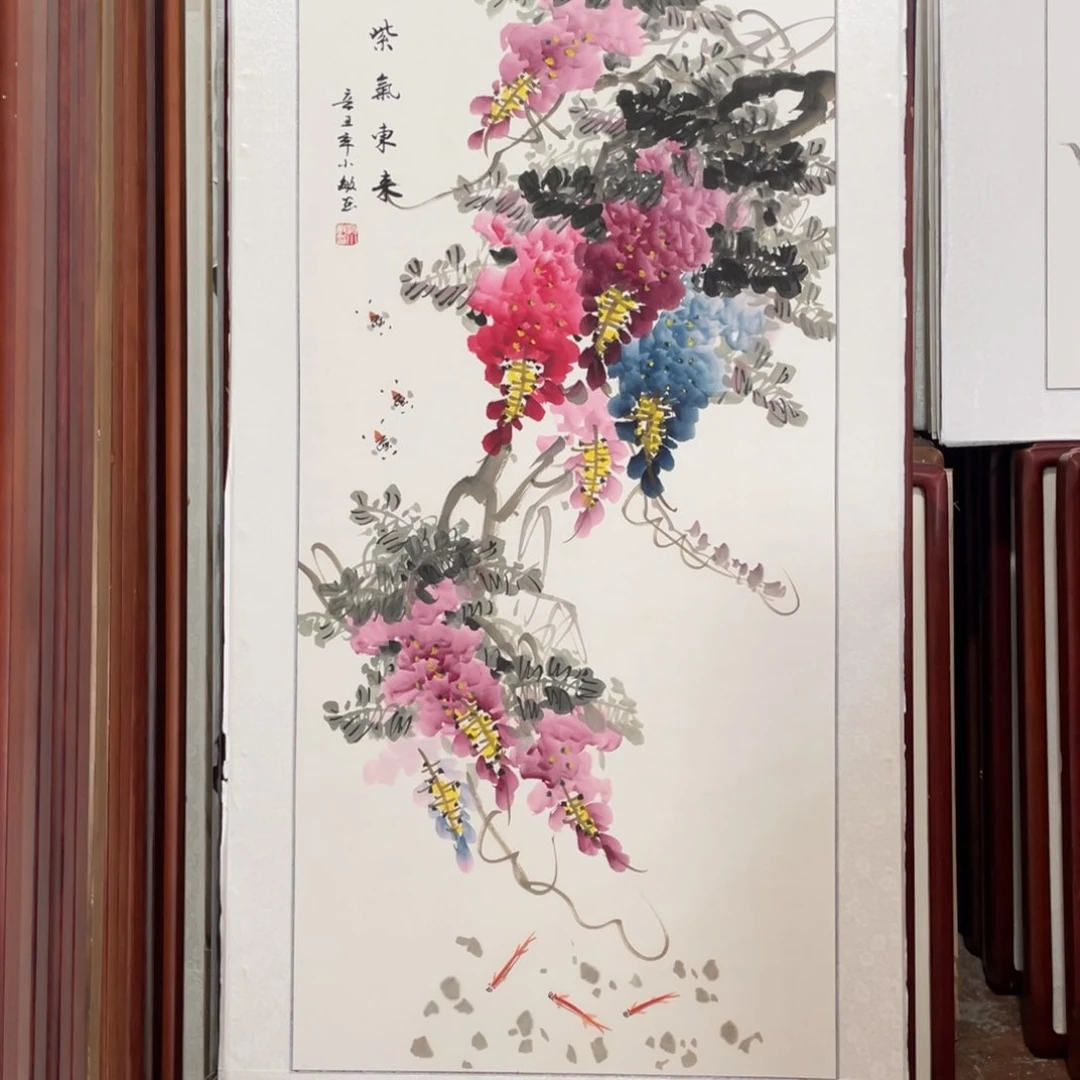 国画带框尺寸63*123厘米