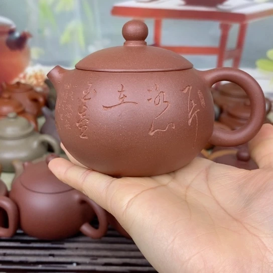 紫砂茶壶风釉180ccccc羊角山紫泥