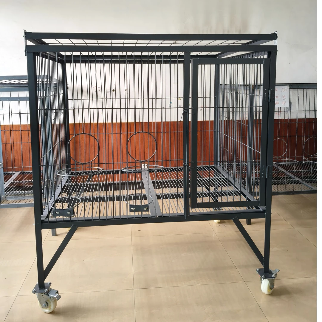 中大型犬专用烤漆子母笼实心钢筋角铁狗狗户外狗笼子狗笼