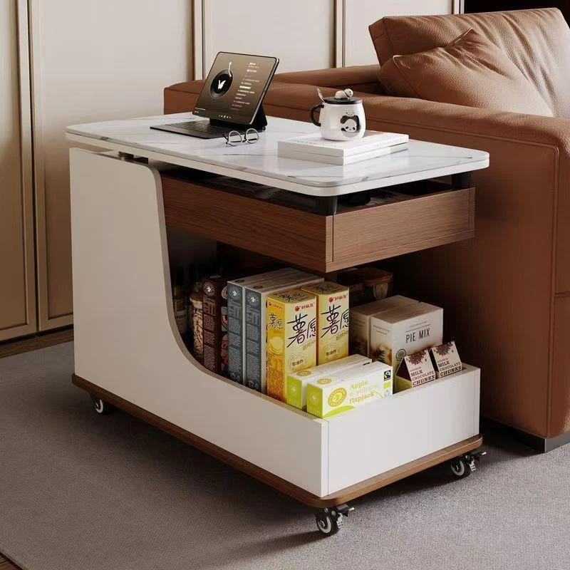 移动茶几02款 带轮可升降客厅卧室两用 小户型多功能创意简约茶几
