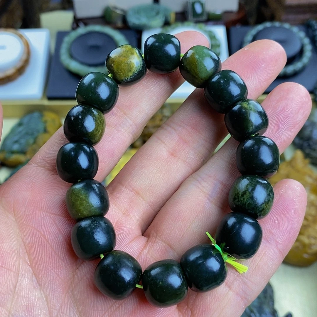 岫岩河磨玉（透闪石质玉）手串未镶嵌