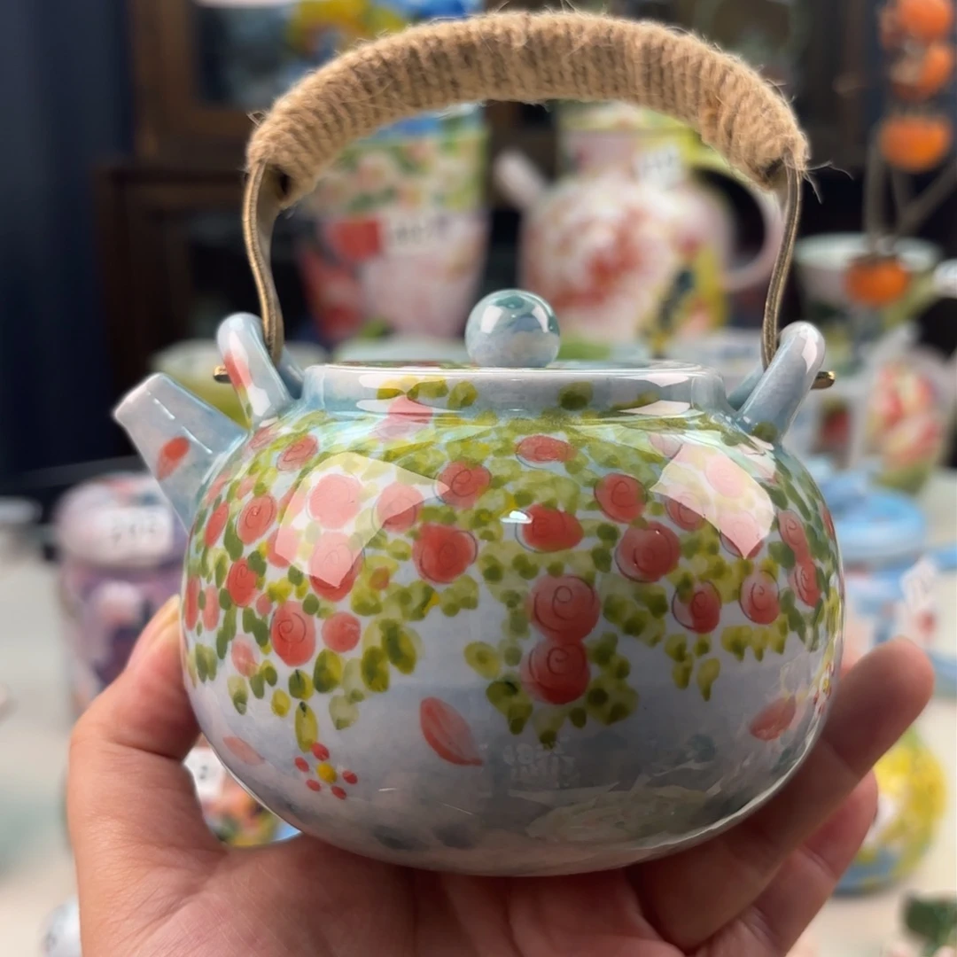 景德镇手绘高温釉下彩陶瓷茶具