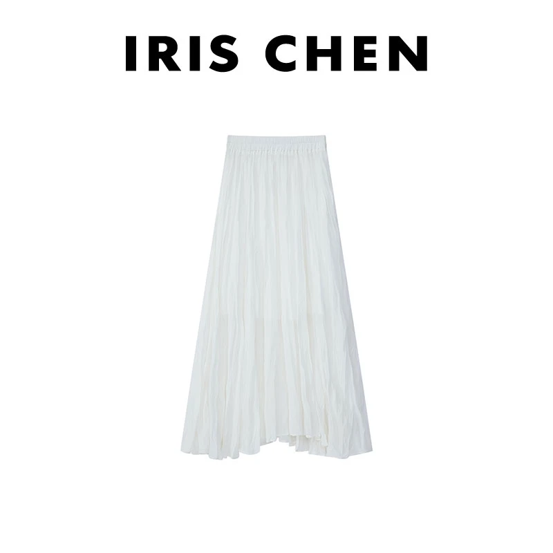 现货IRIS CHEN 月光裙 2025春夏不规则休闲高弹力半身裙25QZ244